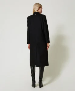 Geradliniger Mantel Aus Wollmischung