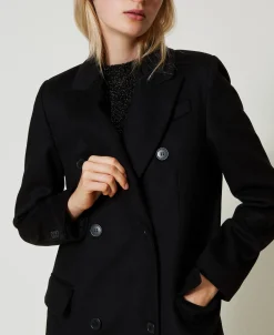 Geradliniger Mantel Aus Wollmischung