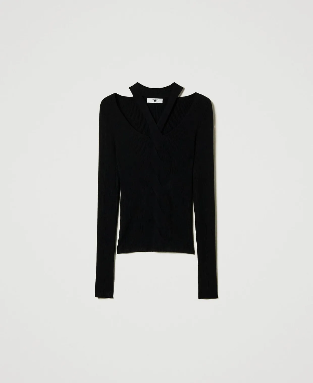 Gerippter Pullover Mit Cut-outs