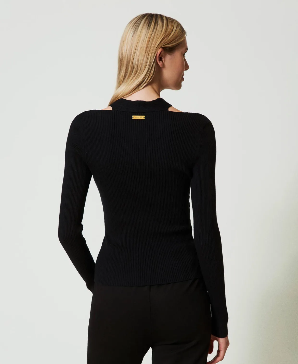 Gerippter Pullover Mit Cut-outs