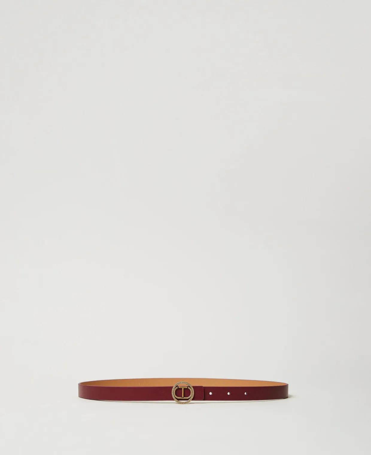 Gürtel Mit „Oval T“-Schnalle Und Strass