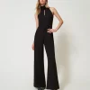 Halterneck-Jumpsuit Aus Crêpe-Cady