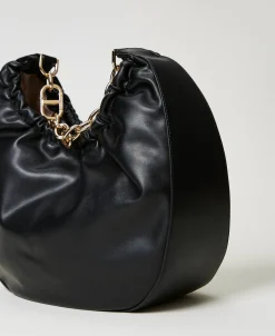 Hobo-Bag „Croissant“ Mit Raffung Und Oval T
