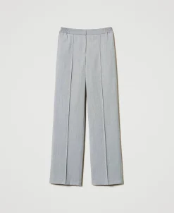Hose Aus Wollmischung Mit Falte