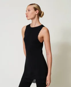 2-in-1-Stricktop Mit Lochmuster