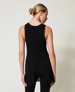 2-in-1-Stricktop Mit Lochmuster