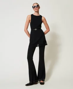 2-in-1-Stricktop Mit Lochmuster