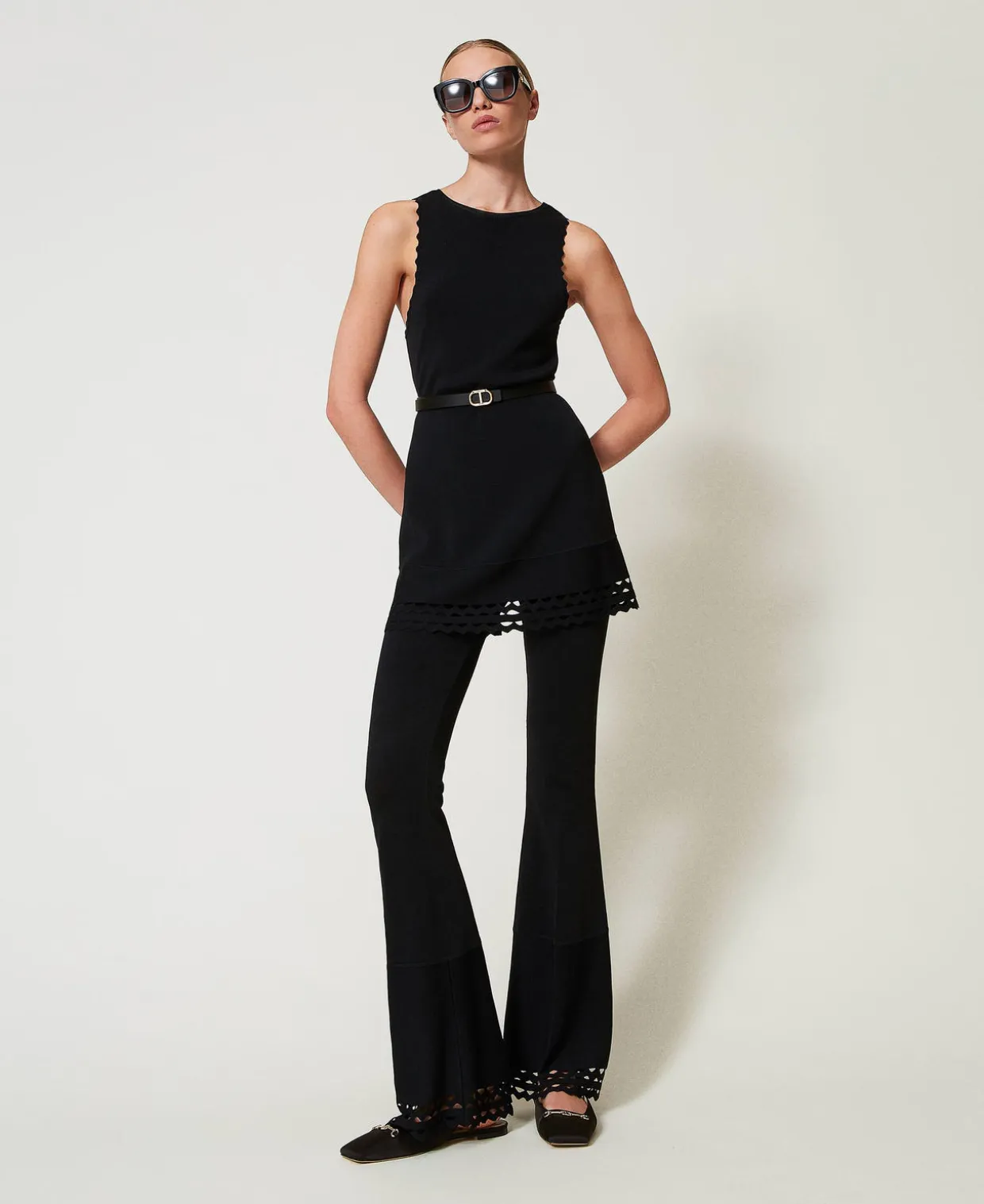 2-in-1-Stricktop Mit Lochmuster