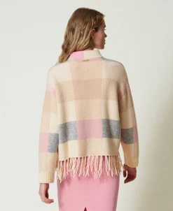 Jacquardpullover Mit Fransen