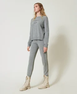 Joggers Aus Wollmischung Mit Sticklogo