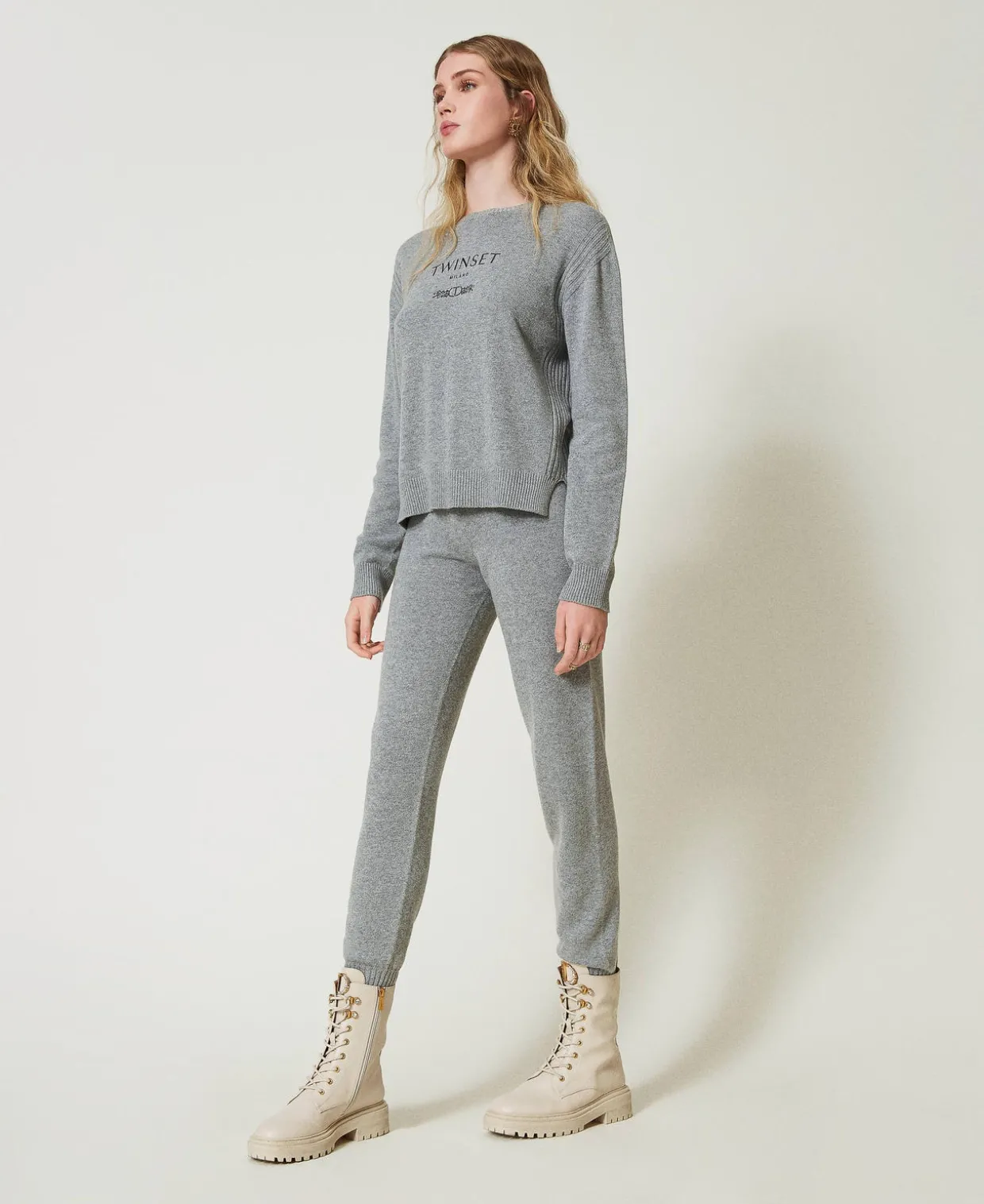 Joggers Aus Wollmischung Mit Sticklogo