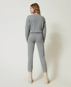 Joggers Aus Wollmischung Mit Sticklogo