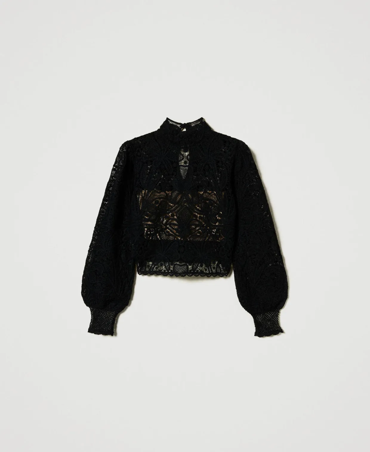 Kastiger Häkelpullover Mit Blumendessin