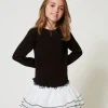 Kurzes Kleid Aus Scuba Und Organza