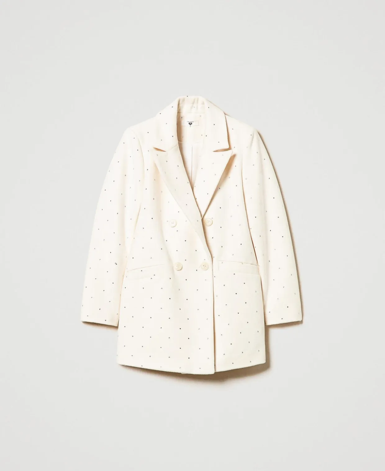 Kurzmantel Aus Tuch Mit Strass