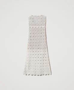 Maxibustierkleid Aus Häkelarbeit