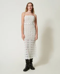 Maxibustierkleid Aus Häkelarbeit