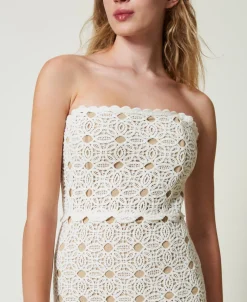 Maxibustierkleid Aus Häkelarbeit