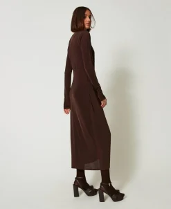 Maxikleid Aus Jersey Mit Seitlichem Faltenwurf