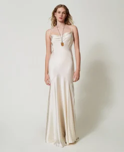 Maxikleid Aus Satin Aus Seidenmischung