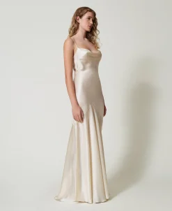 Maxikleid Aus Satin Aus Seidenmischung
