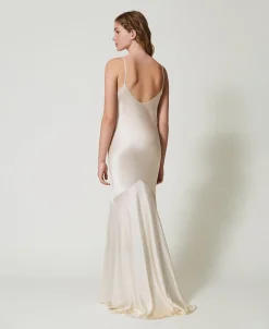 Maxikleid Aus Satin Aus Seidenmischung