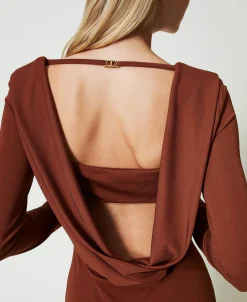 Maxikleid Mit Wasserfallausschnitt