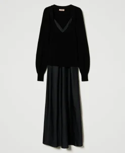 Maxi-Slipdress Mit Pullover