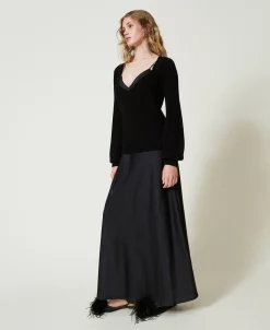 Maxi-Slipdress Mit Pullover