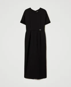 Midikleid Mit „Oval T“-Gürtel