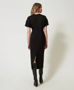 Midikleid Mit „Oval T“-Gürtel