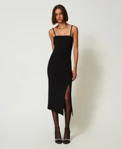 Midikleid Mit Schlitz