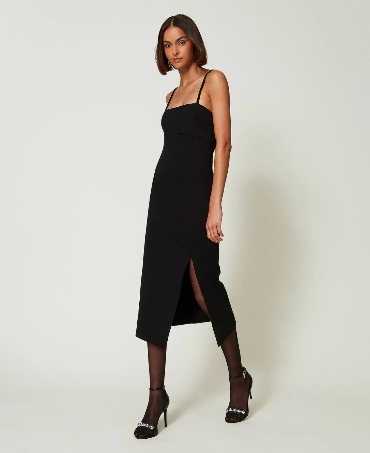 Midikleid Mit Schlitz