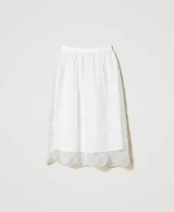 Midirock Aus Organza Mit Stickereien