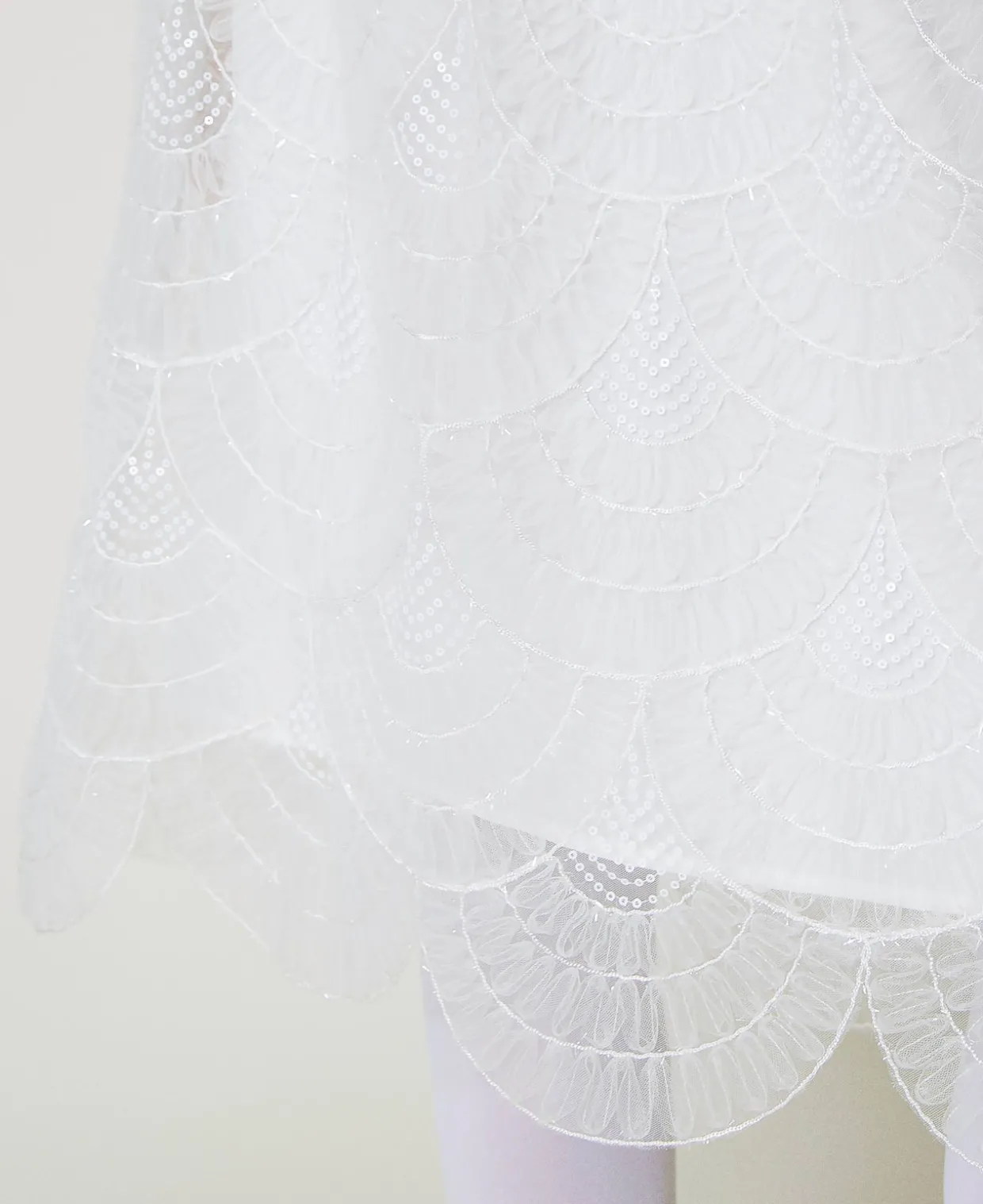 Midirock Aus Organza Mit Stickereien