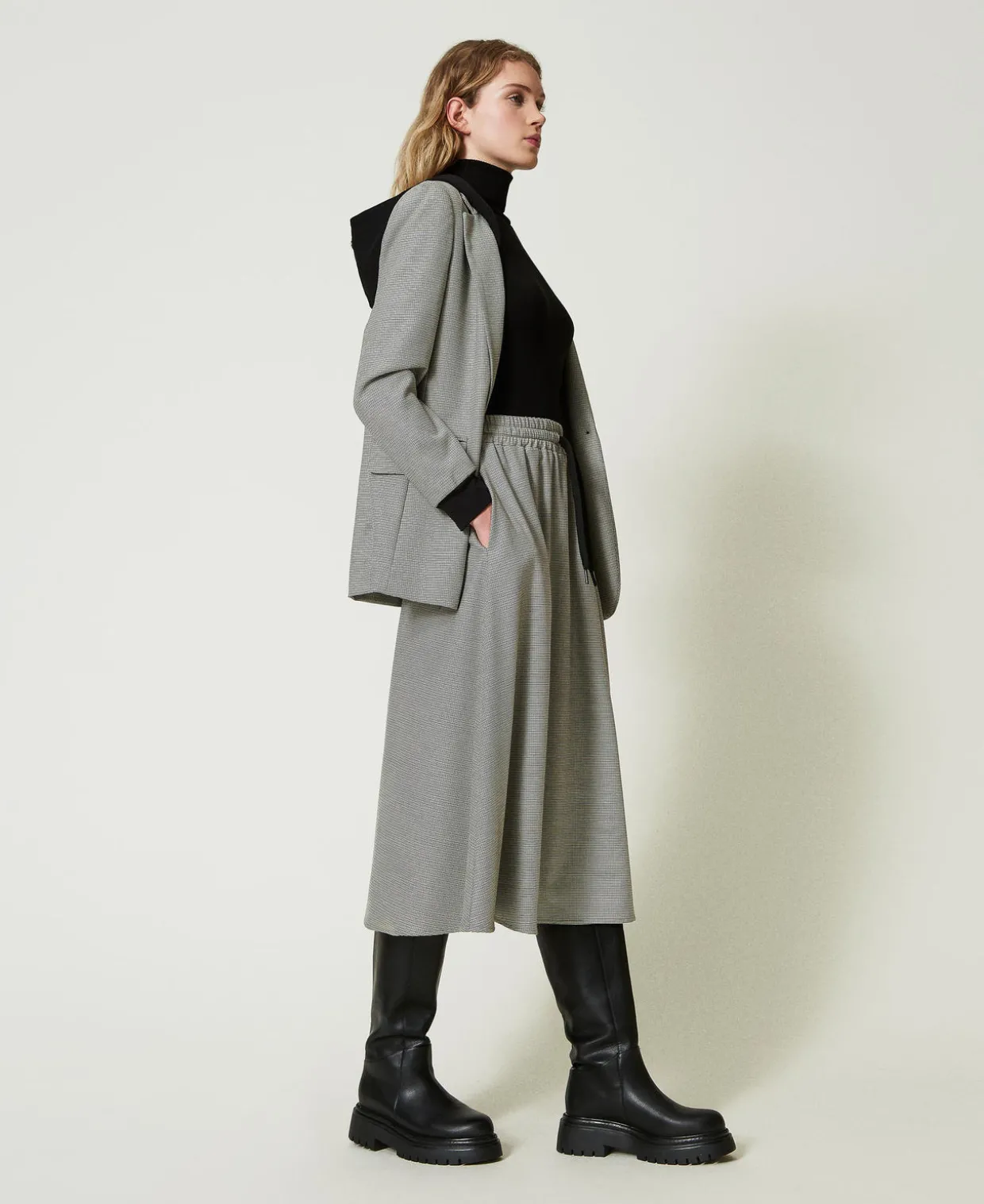 Midirock Mit Hahnentrittmuster