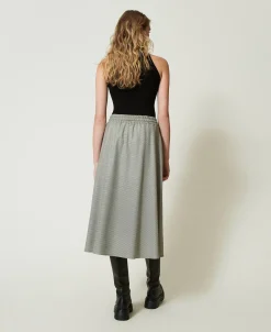 Midirock Mit Hahnentrittmuster