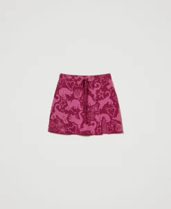 Minirock Aus Jacquard Aus Treeblend-Garn