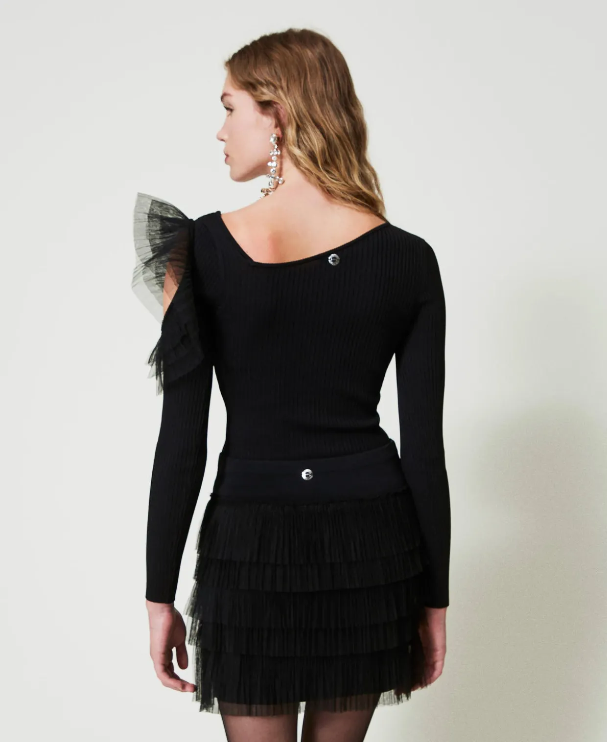 Ministrickrock Mit Tüllvolants