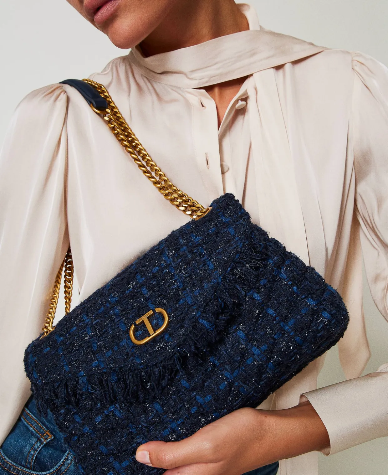 Mittelgroße Umhängetasche „Dreamy“ Aus Tweed