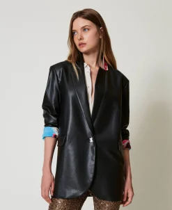 MYFO Blazer Aus Lederimitat