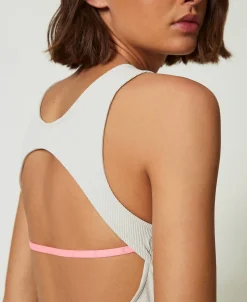 MYFO Body Mit Rippenmuster Und Logo