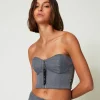 MYFO Bustier Mit Stickerei