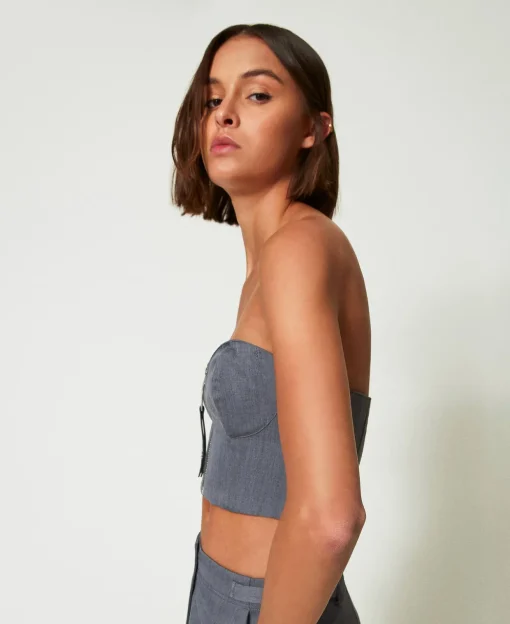 MYFO Bustier Mit Stickerei