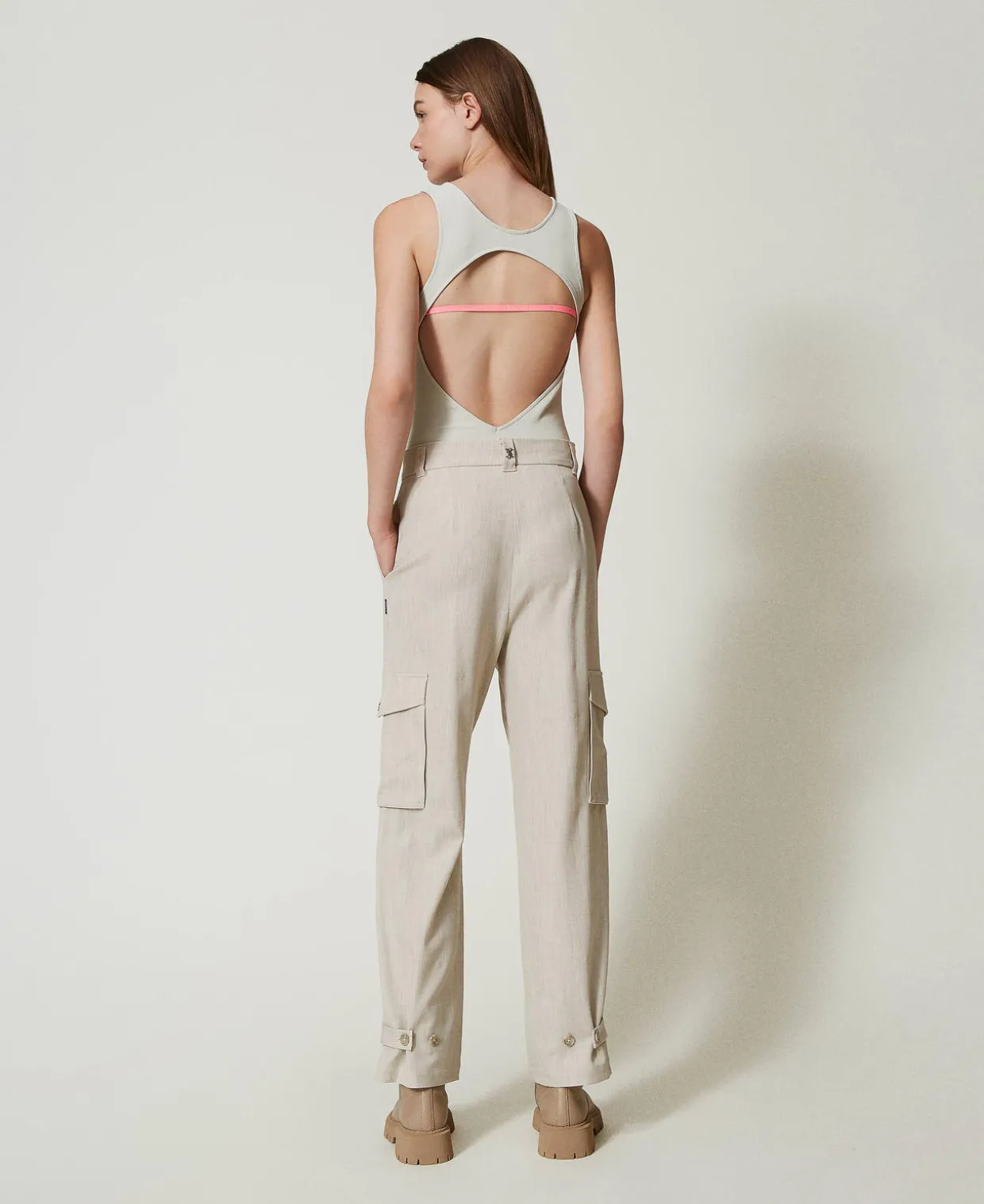 MYFO Cargohose Mit Stickerei