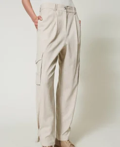 MYFO Cargohose Mit Stickerei