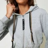 MYFO Cropped-Sweatjacke Mit Glitzerprint