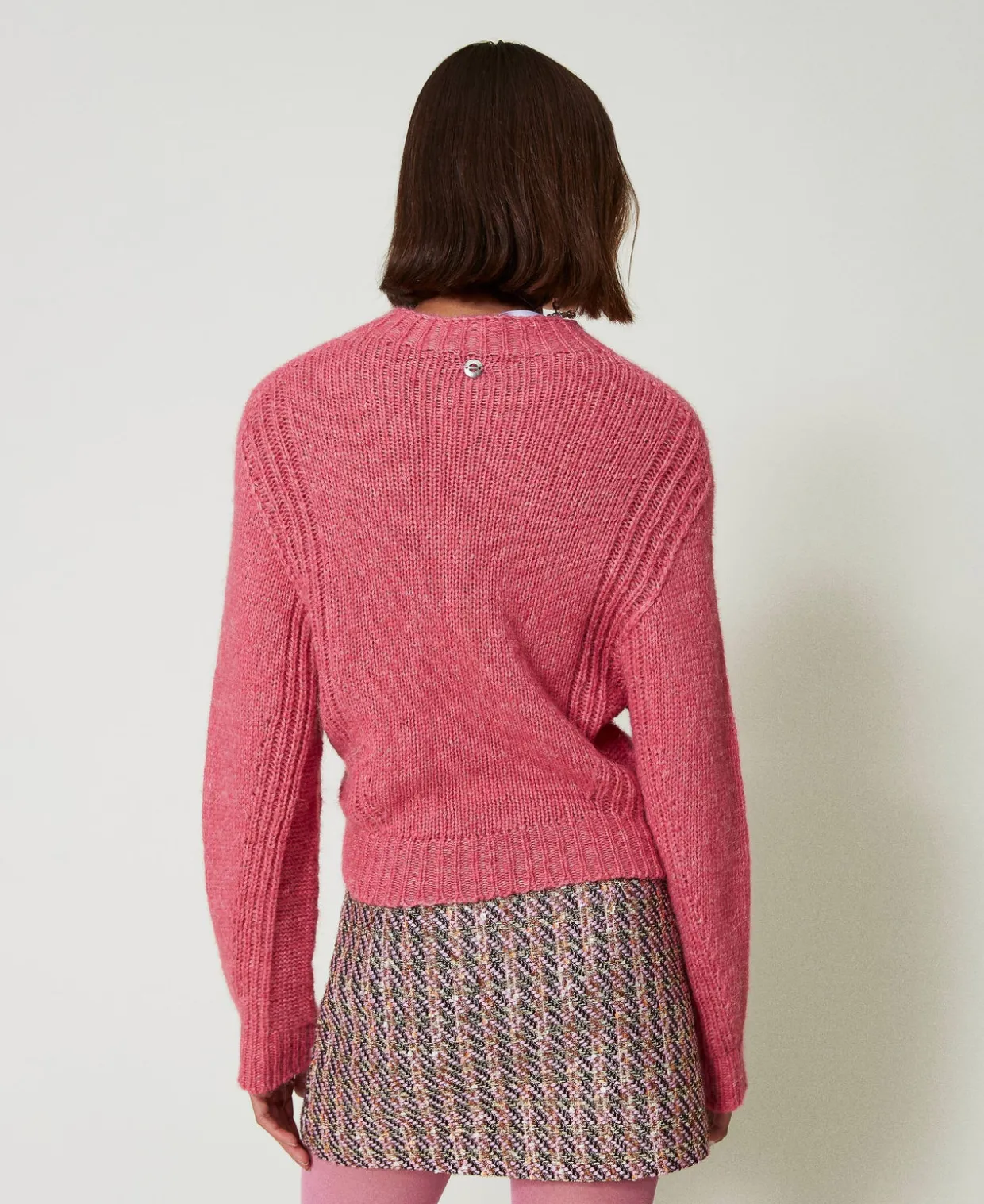 Nahtloser Stehkragenpullover Aus Wollmischung