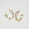 Ohrringe Mit „Oval T“-Kettengliedern Und Strass