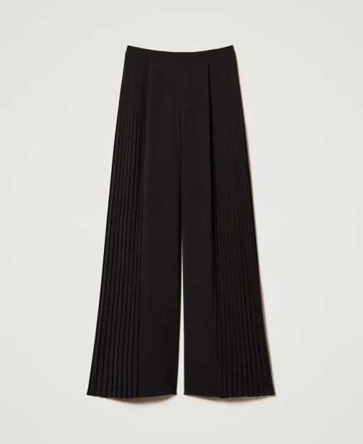 Palazzohose Aus Plissiertem Georgette
